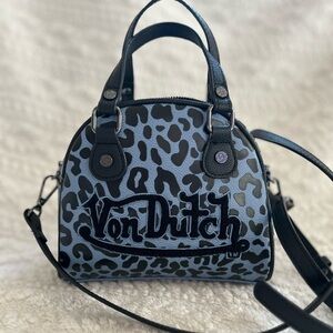 NWT Von Dutch Blueberry Cheetah Print Y2K Purse